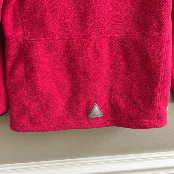 L.L. Bean Girls Fleece Zip Up Jacket Fuschia Size Large - Picture 8 of 10